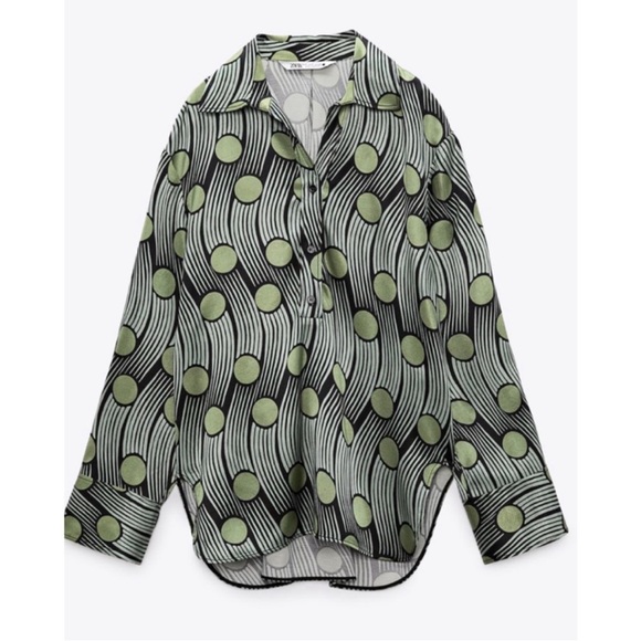 Zara Green Patterned Matching Set - Picture 6 of 6